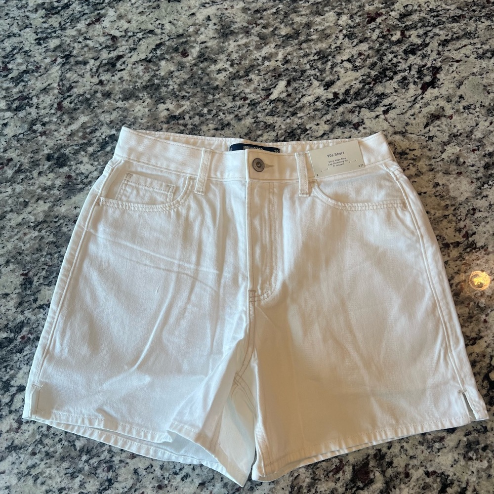Hollister White Jean Shorts for Women